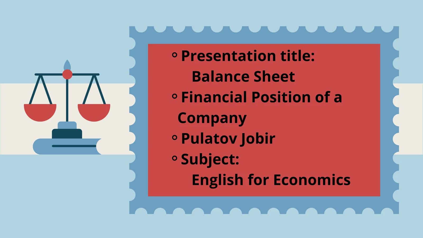 balance sheets (ingliz tilida)