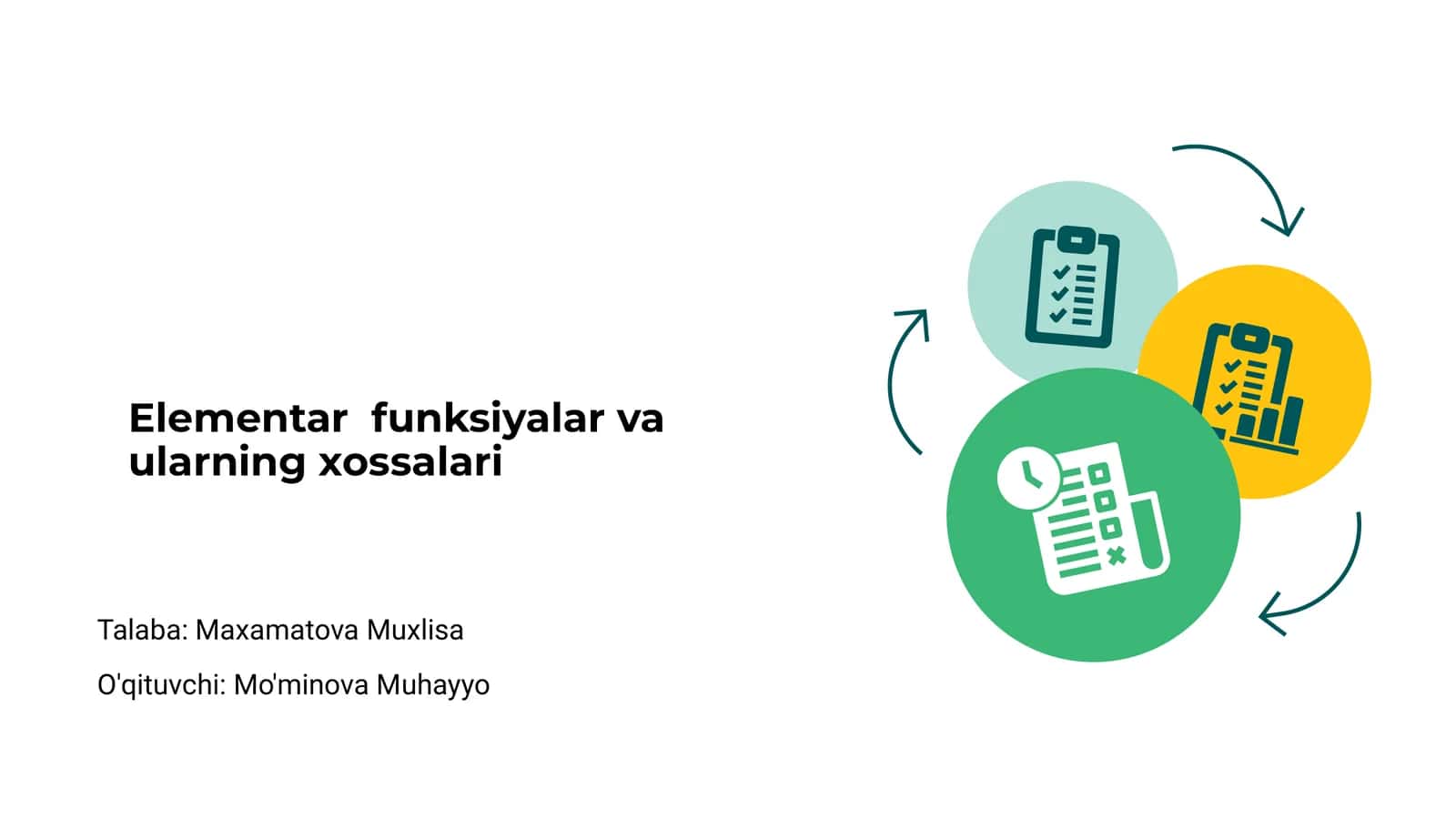 Elementar funksiyalar va ularning xossalari