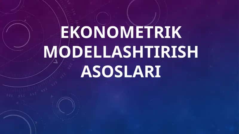 EKONOMETRIK MODELLASHTIRISH ASOSLARI
