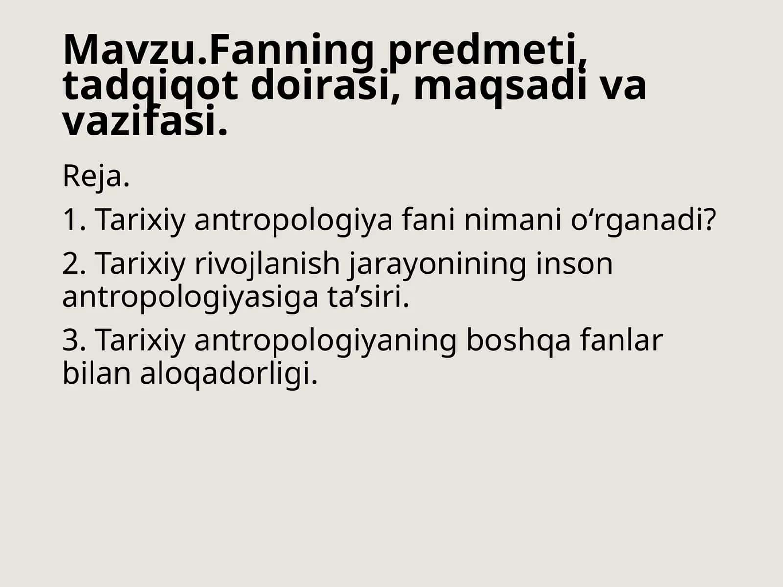 Fanningpredmeti,tadqiqotdoirasi,maqsadivavazifasi