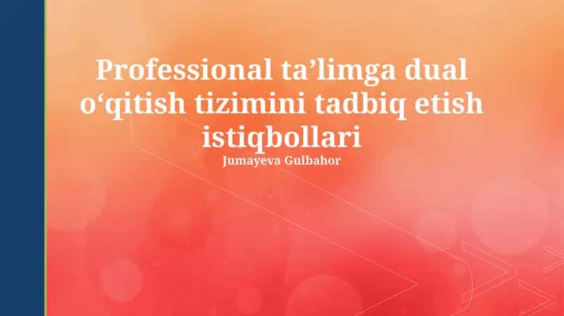 Dual ta'lim tizimi