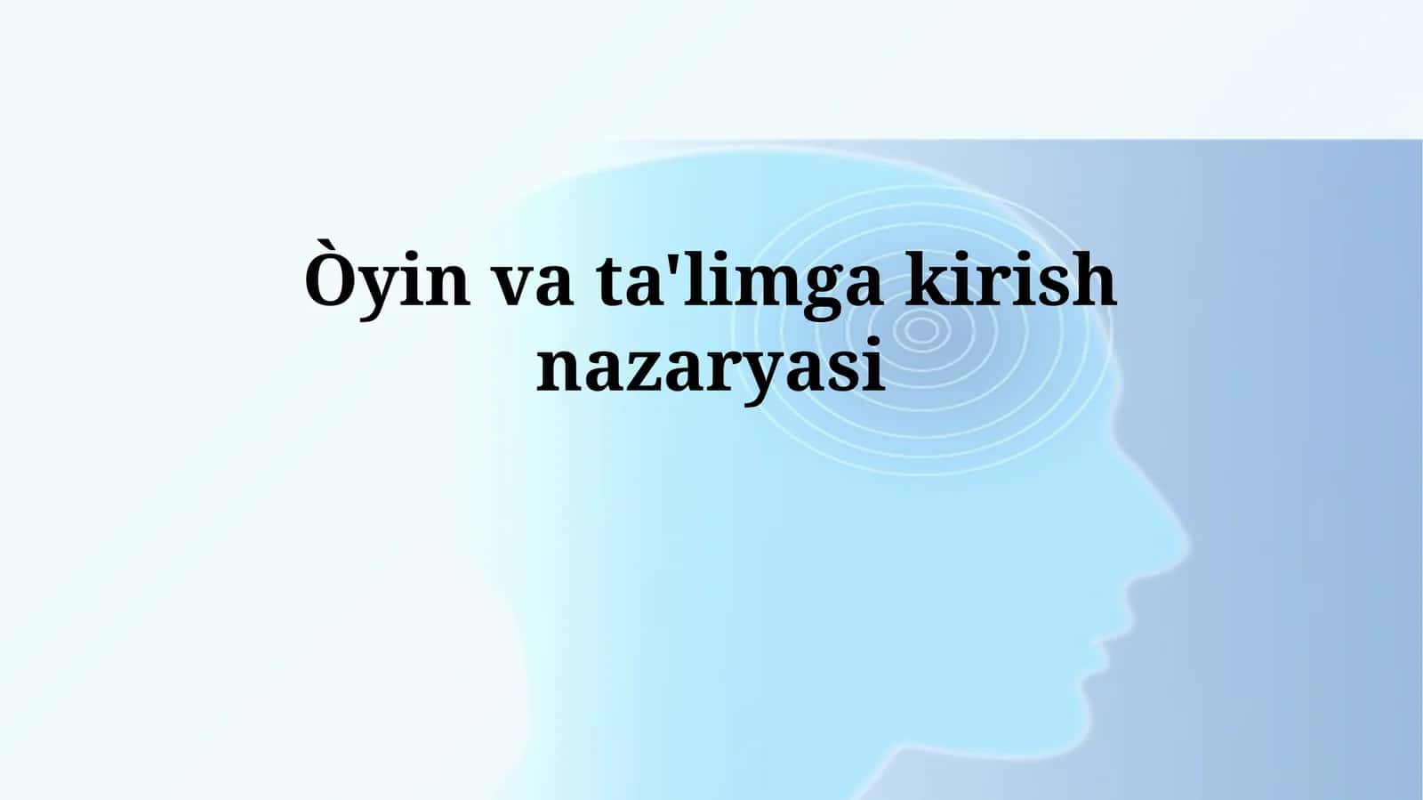 Òyin va ta'limgakirishnazaryasi