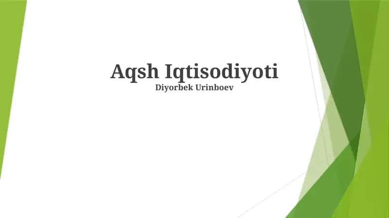 Aqsh Iqtisodiyoti
