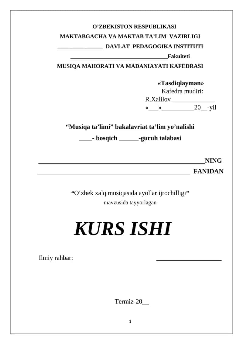 O’zbek xalq musiqasida ayollar ijrochilligi