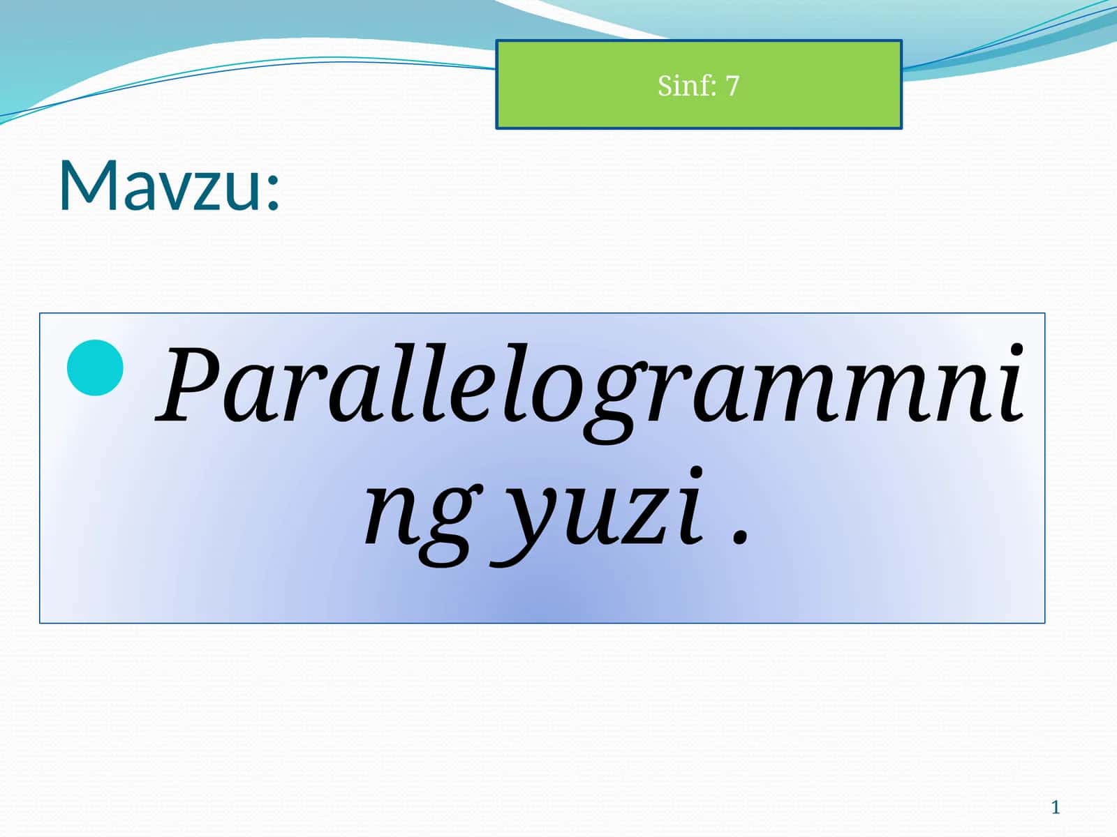 Parallelogrammningyuzi