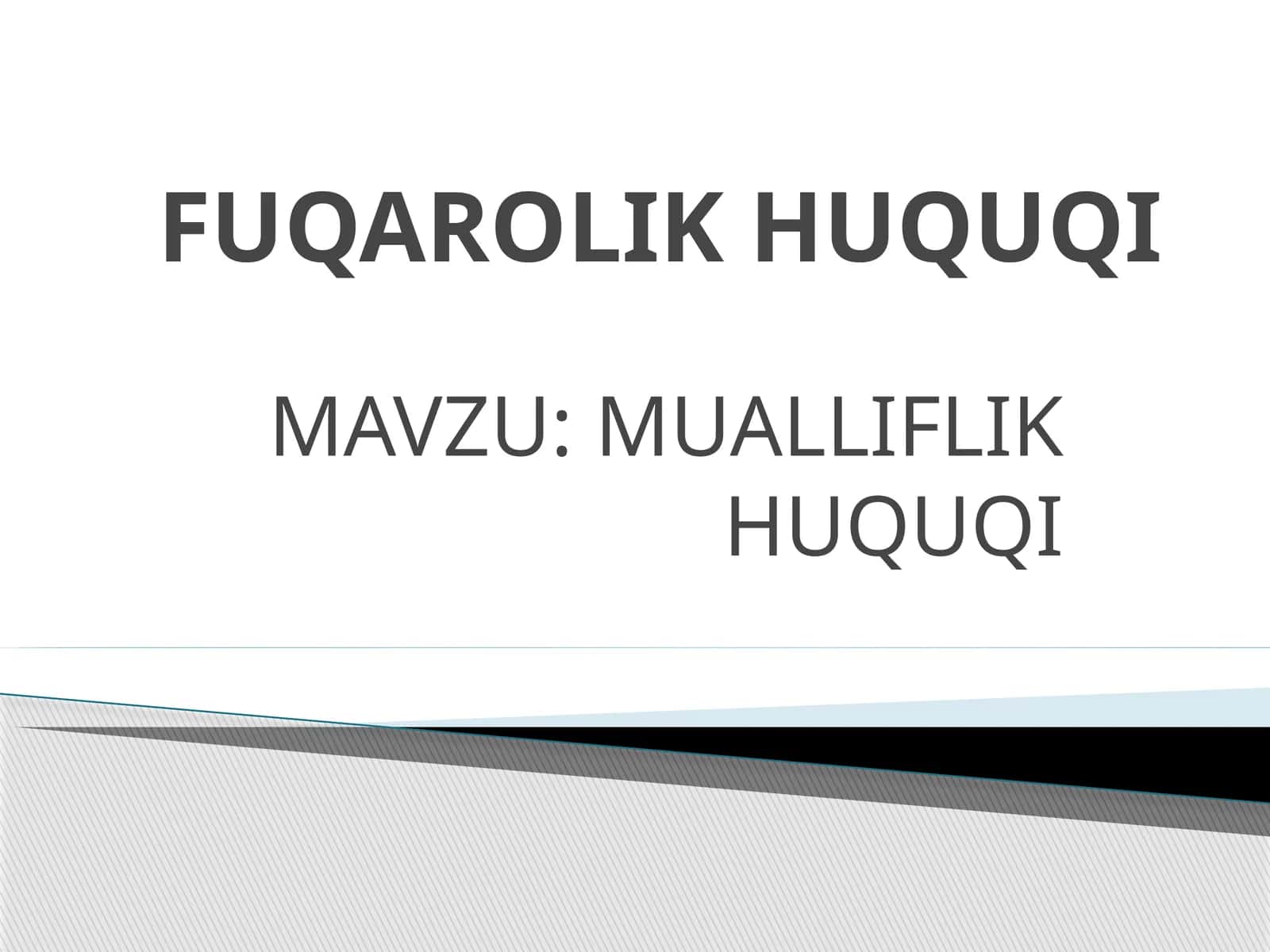 MUALLIFLIK HUQUQI