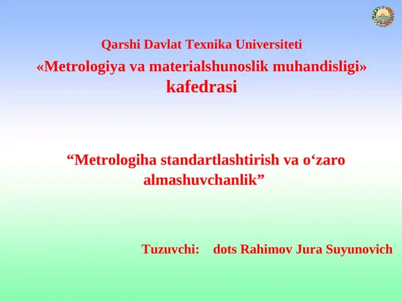 Standartlashtirish asoslari