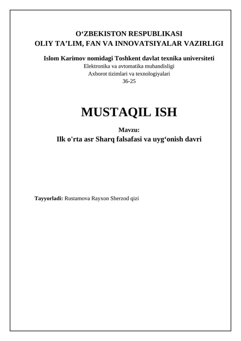 Ilk o'rta asr Sharq falsafasi: asosiy oqimlar va ta'sirlar