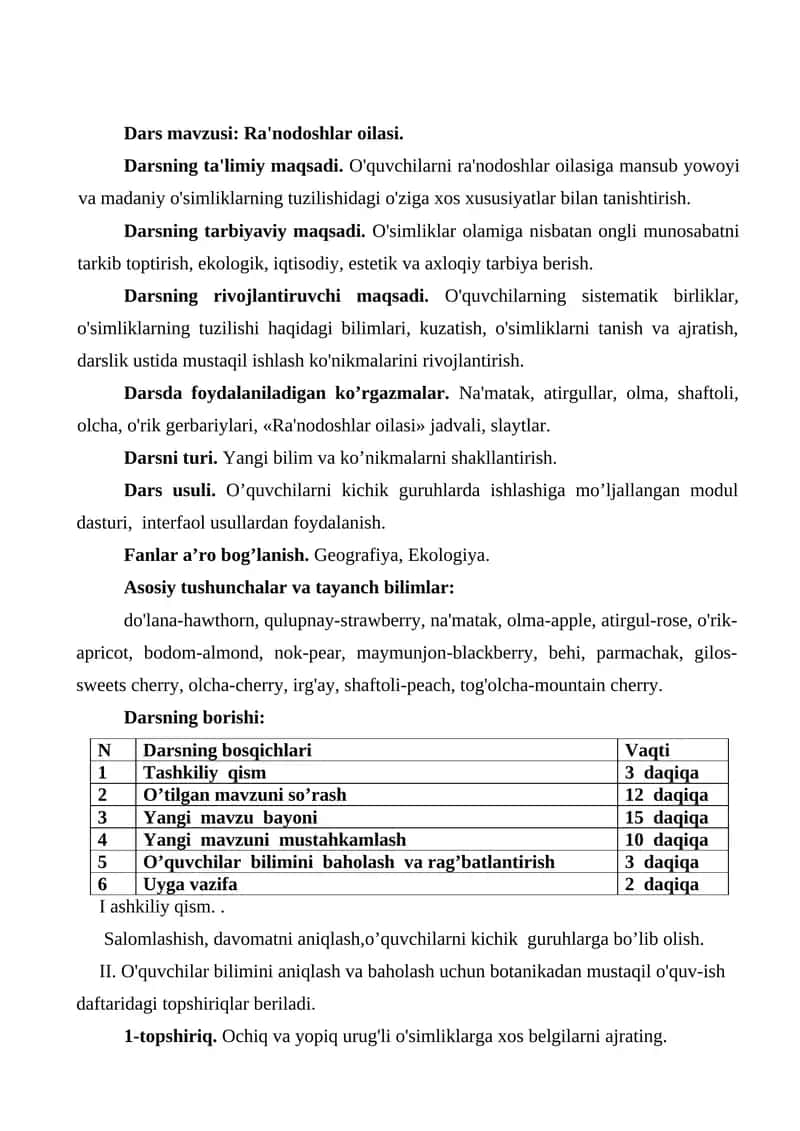 Ra'nodoshlar oilasi