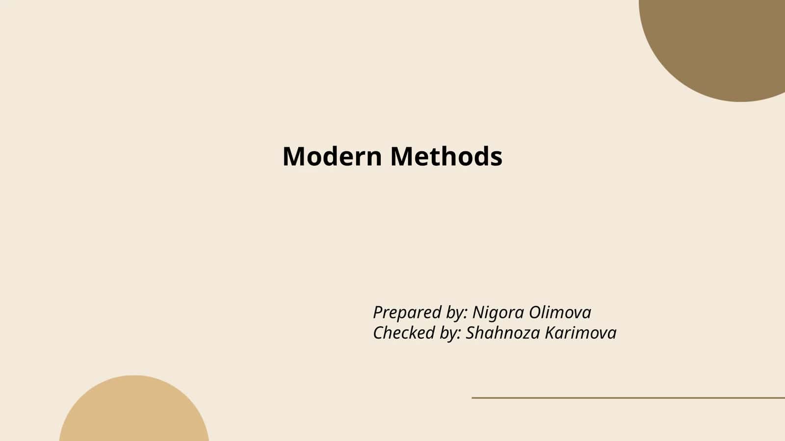 Modern Teaching Methods