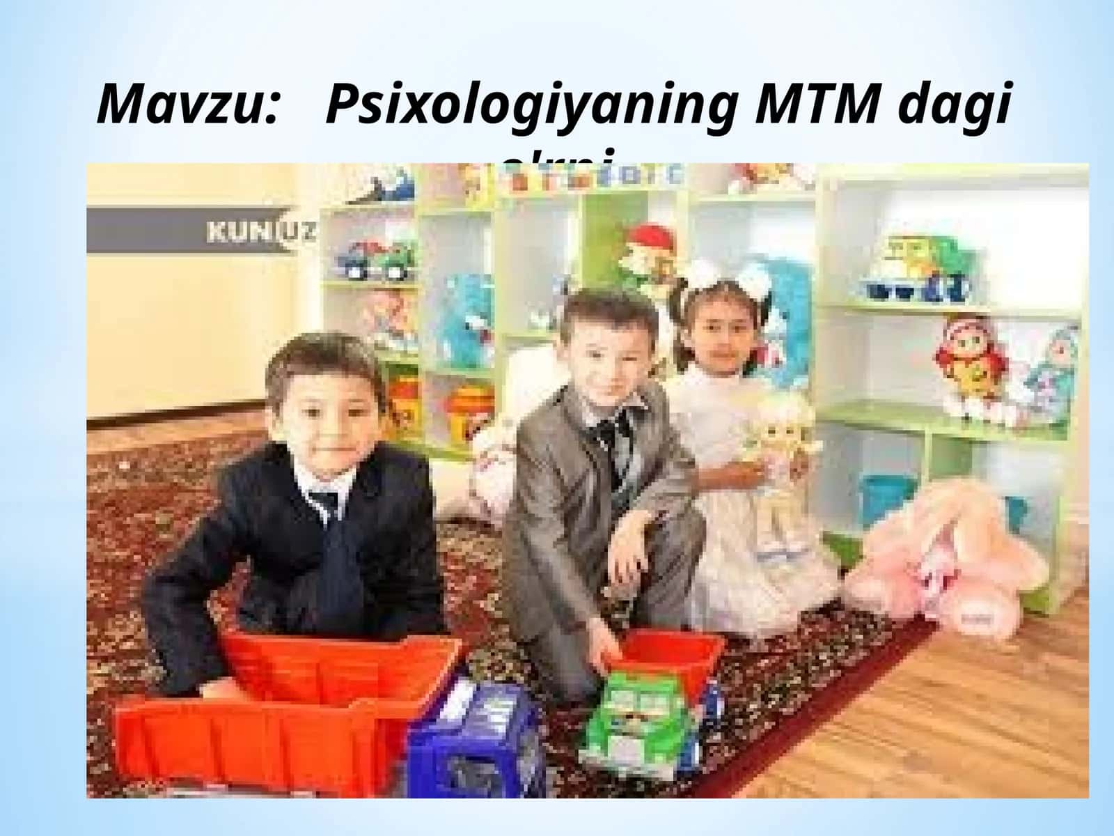 Psixologiyaning MTM dagi o'rni