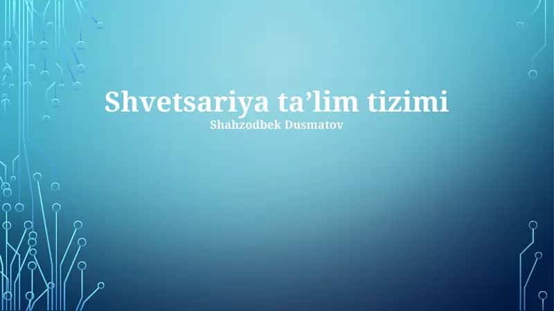 Shvetsariya taʼlim tizimi