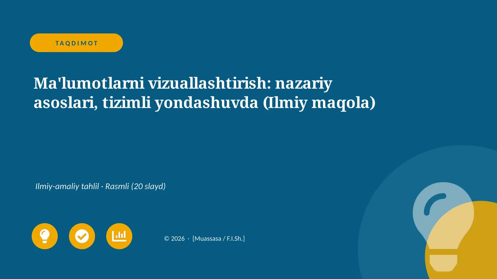 Ma'lumotlarni vizuallashtirish: nazariy asoslari, tizimli yondashuvda (Ilmiy maqola)
