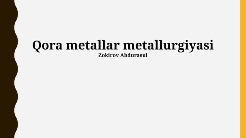 Temir Metallurgiyasi