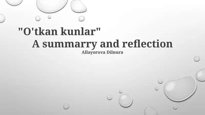 O'tkan kunlar