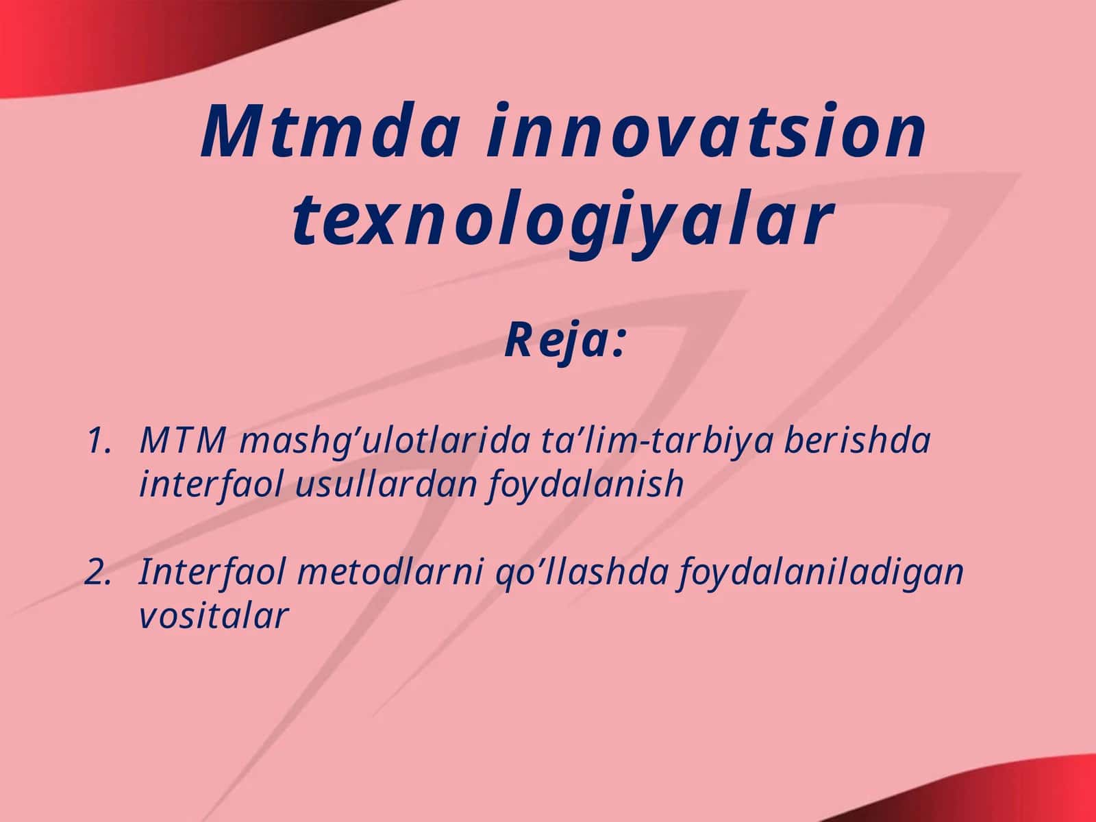 Mtmdainnovatsiontexnologiyalar