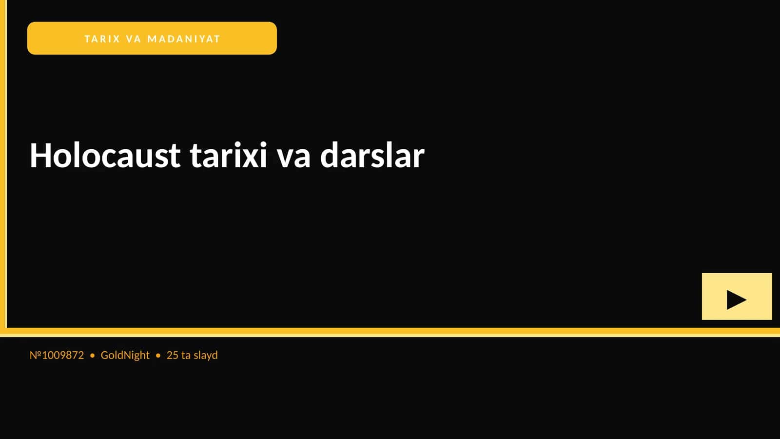 Holocaust tarixi va darslar