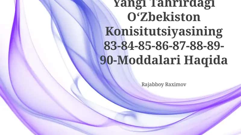 OʻZbekiston Konstitutsiyasi