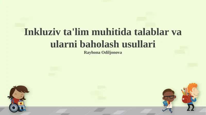 Inklyuziv Ta'lim Muhiti