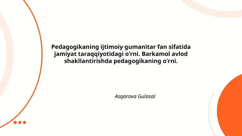 Pedagogikaning ijtimoiy-gumanitar fan sifatidagi mohiyati va funksiyalari