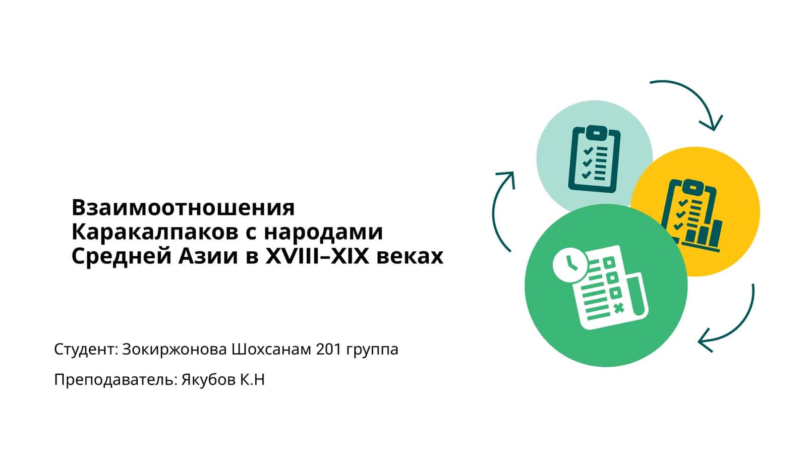 Взаимоотношения Каракалпаков с народами Средней Азии в XVIII–XIX веках