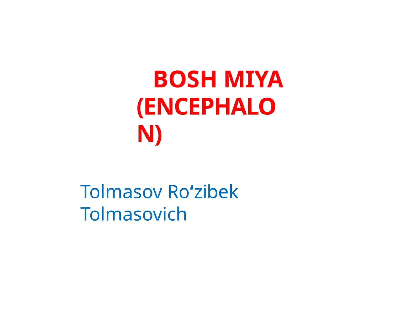 BOSHMIYA(ENCEPHALON)