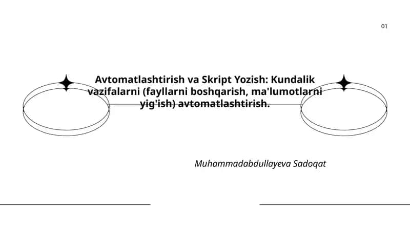 Avtomatlashtirish va Skript Yozish