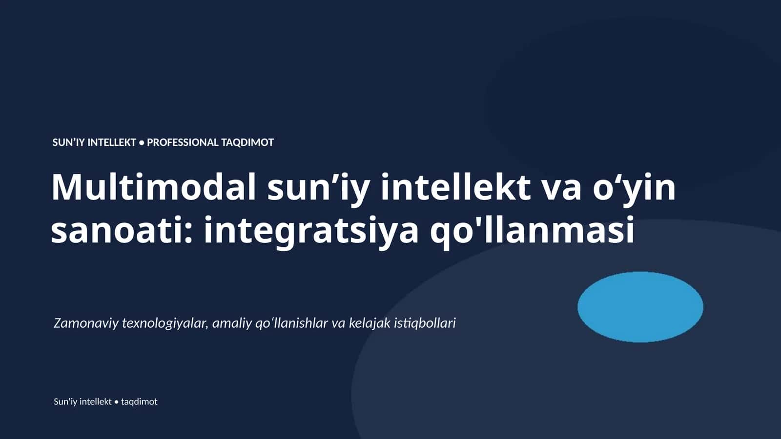 Sun'iy intellekt • taqdimot