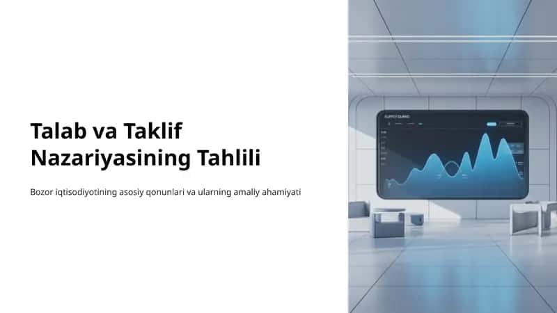 Talab va Taklif Nazariyasining Tahlili