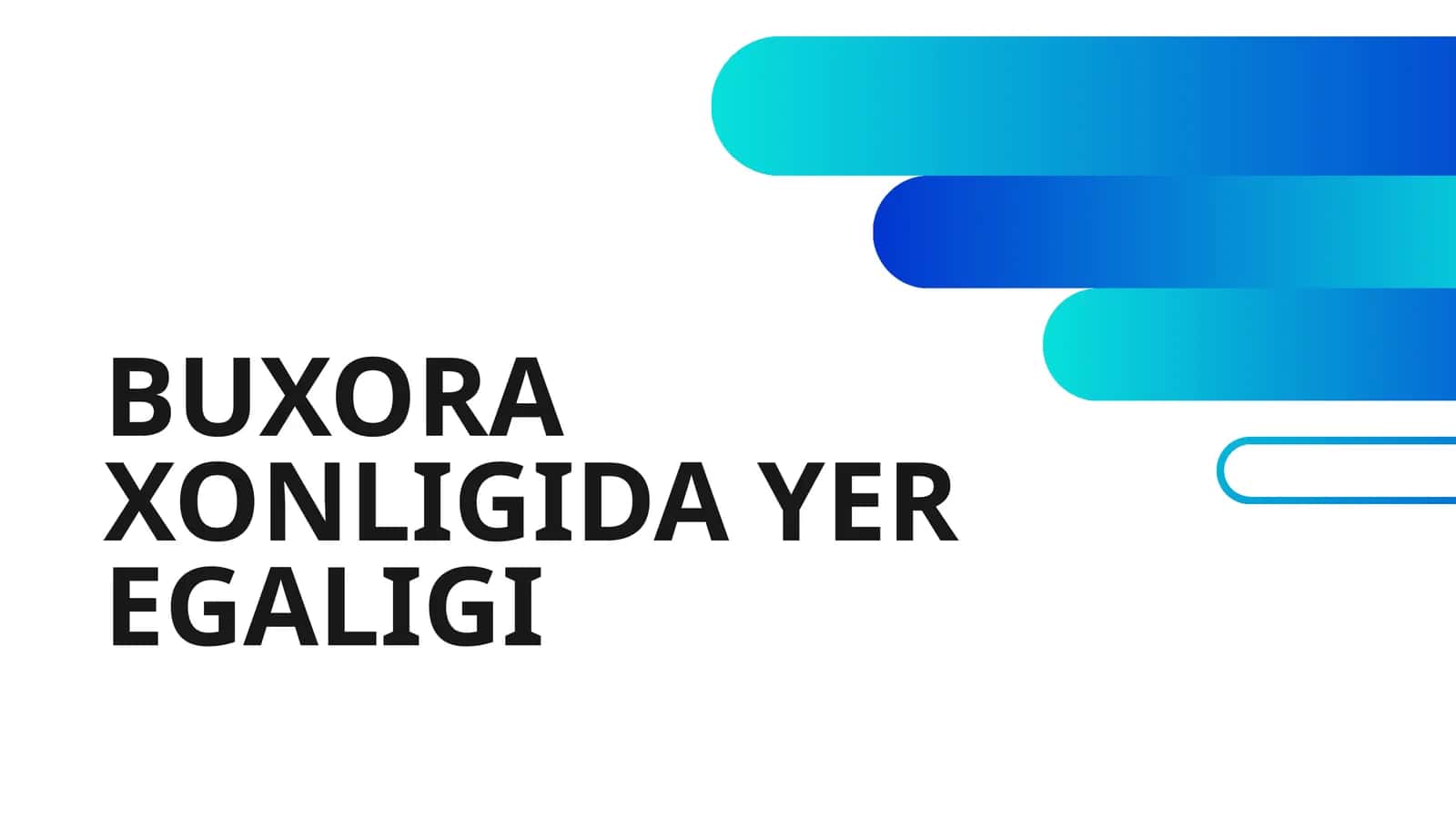 BUXORA XONLIGIDA YER EGALIGI