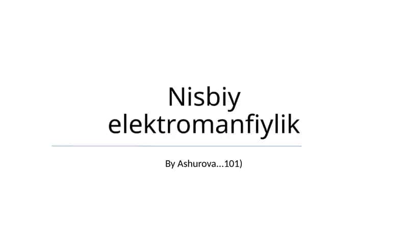 Nisbiy elektromanfiylik