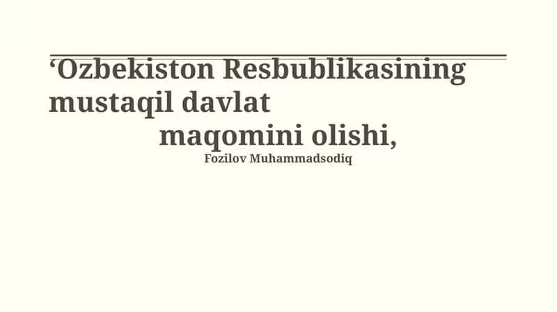 Mustaqillik Deklaratsiyasi