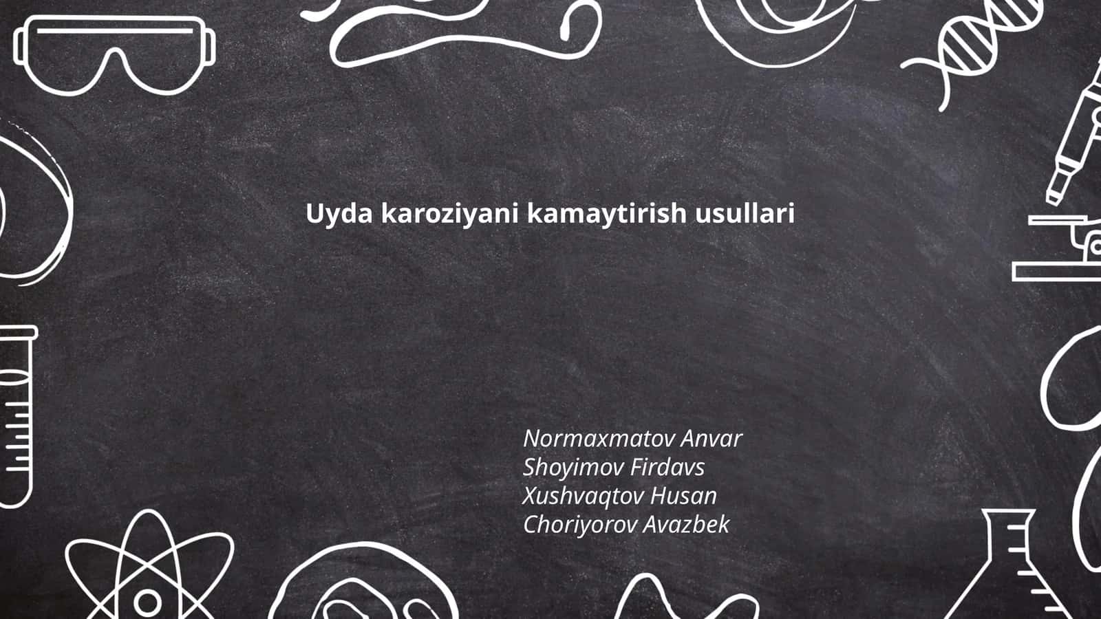 Uyda karoziyani kamaytirish usullari