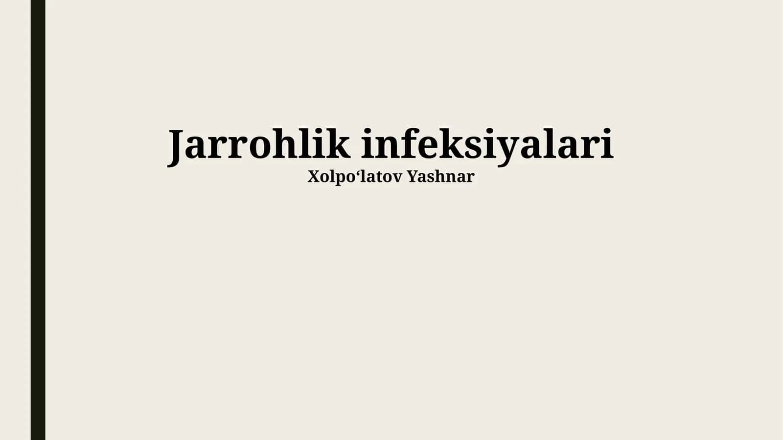 Jarrohlik infeksiyalari