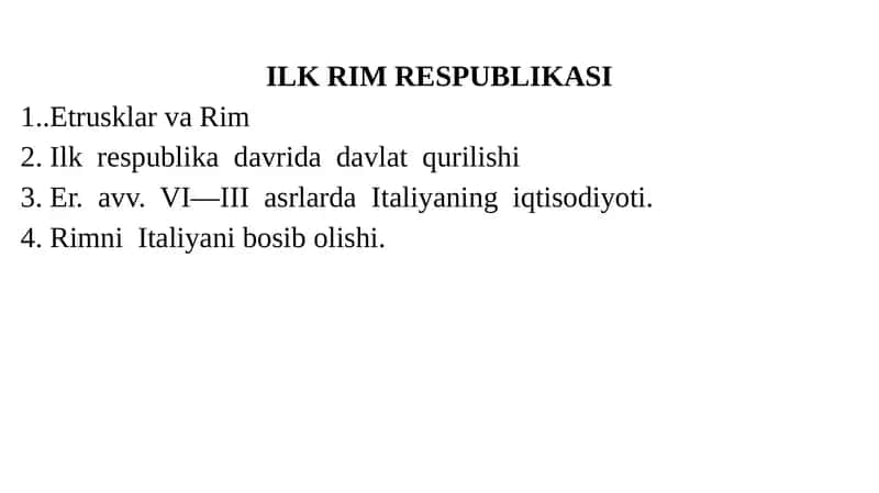Etrusklar va Rim