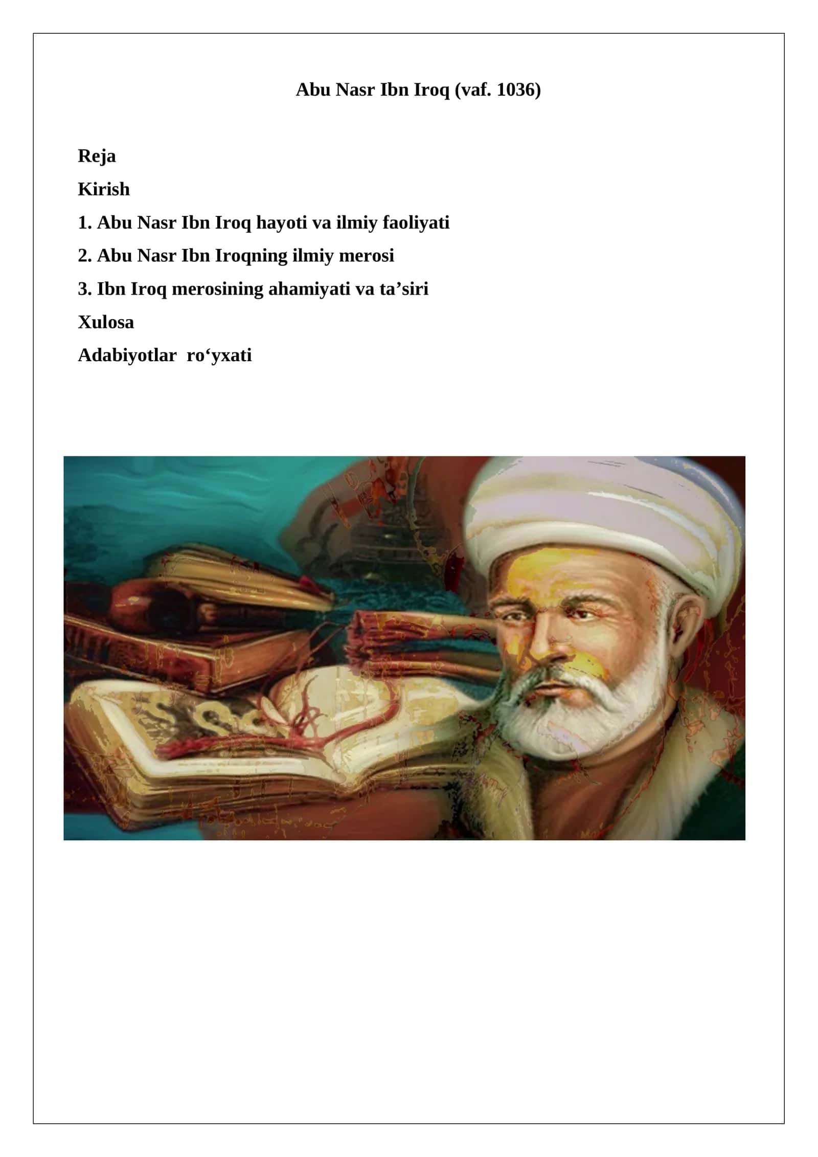 Abu Nasr Ibn Iroq
