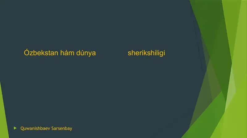 Ozbekistan ham dunya