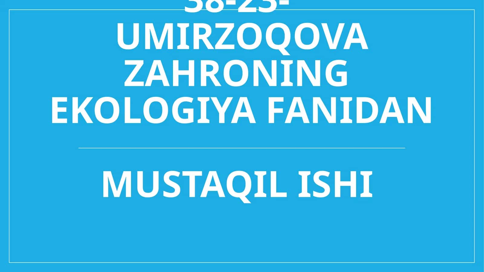 Atmosferaning kimyoviy tarkibi va uni ifloslantiruvchi moddalar