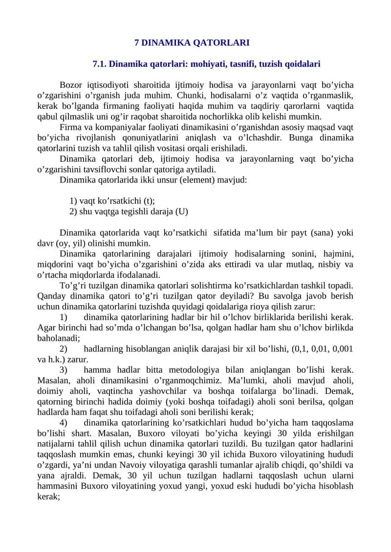 Dinamika qatorlari