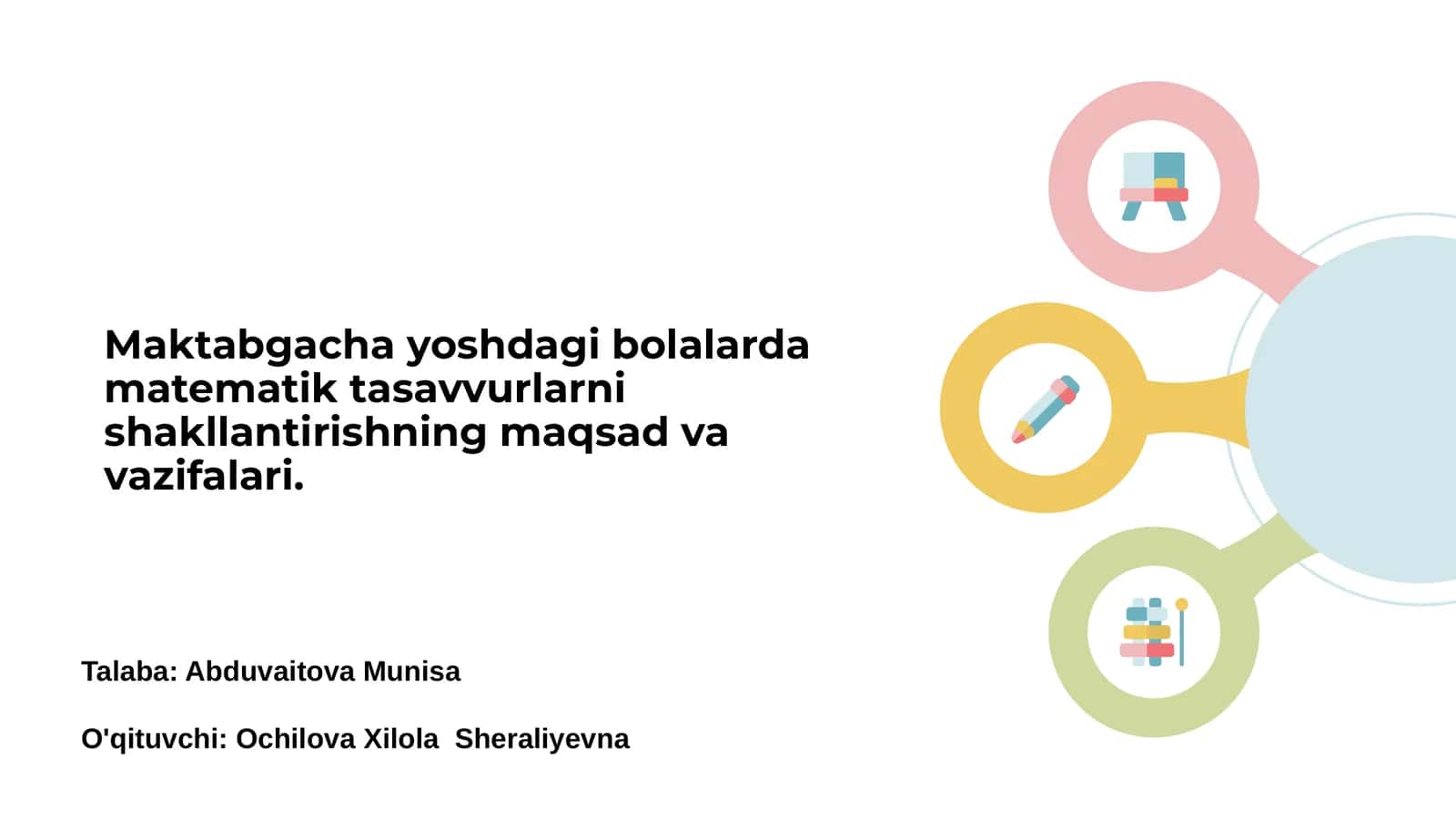 Matematik tasavvurlarni shakllantirish