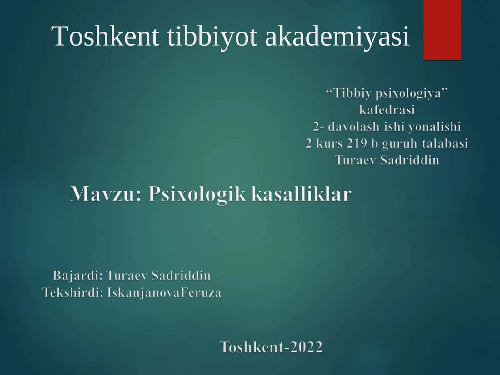Psixologikkasalliklar