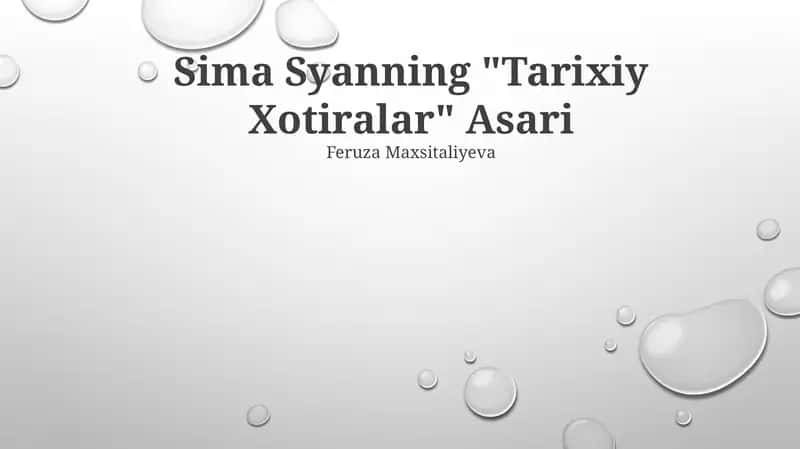 "Tarixiy Xotiralar"