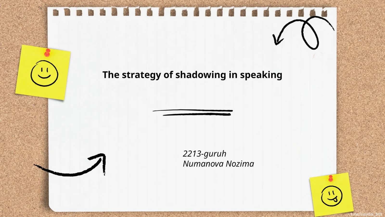 The strategy of shadowing in speaking