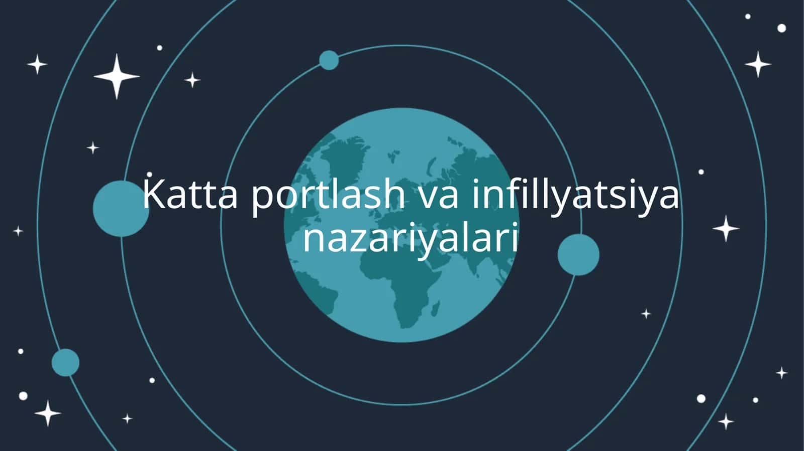 Katta portlash va infillyatsiya nazariyalari