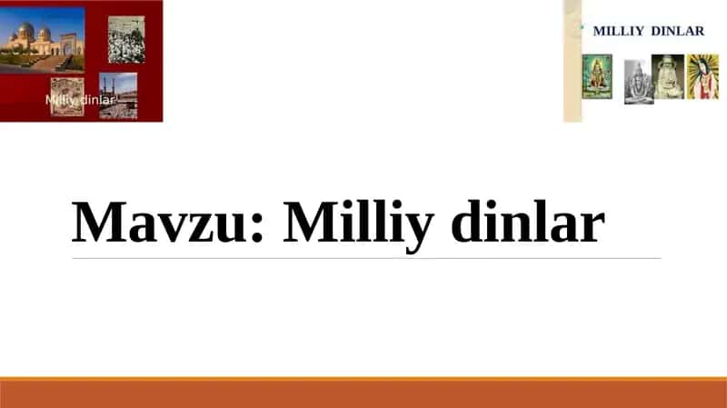 Milliy dinlar
