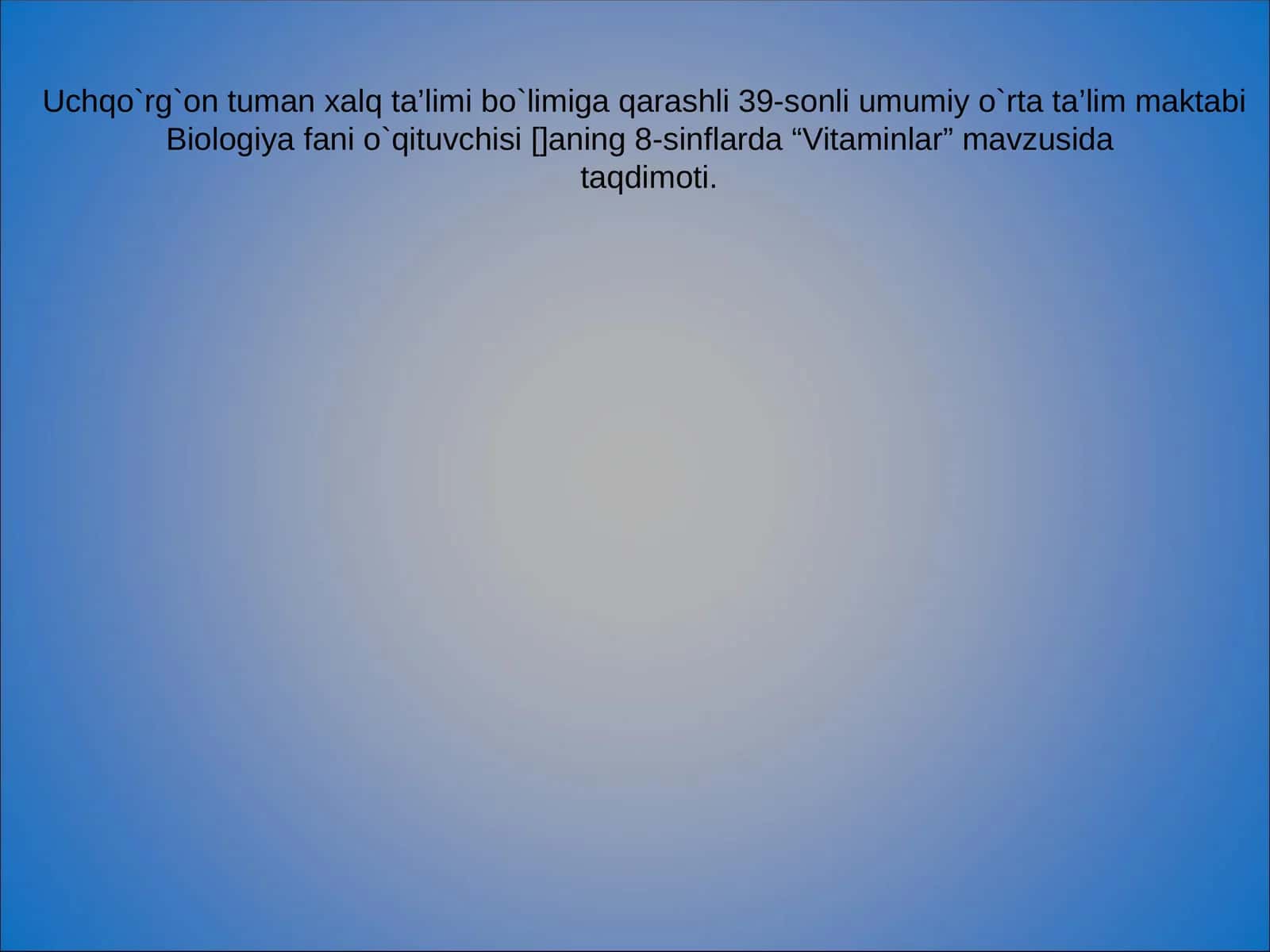 "Vitaminlar" mavzusi