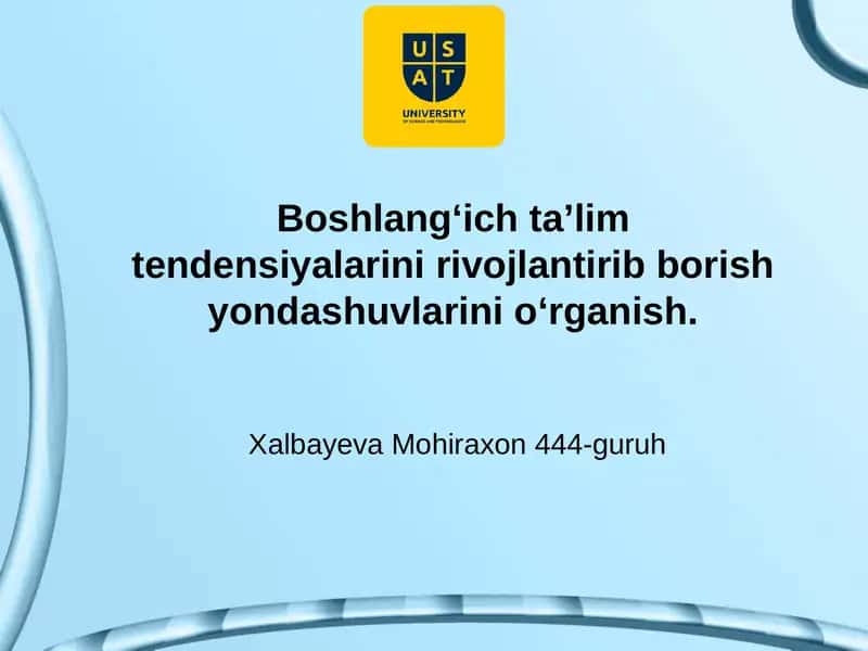Pedagogik texnologiyalar asosida taʼshil etilgan darslar