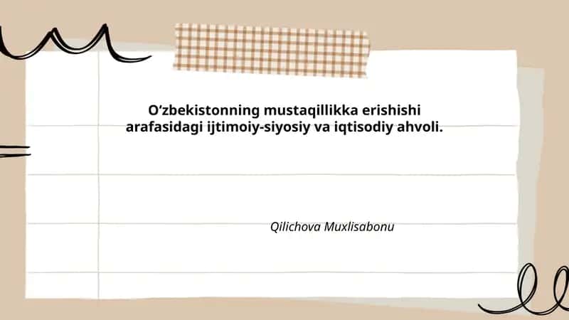 Qilichova Muxlisabonu
