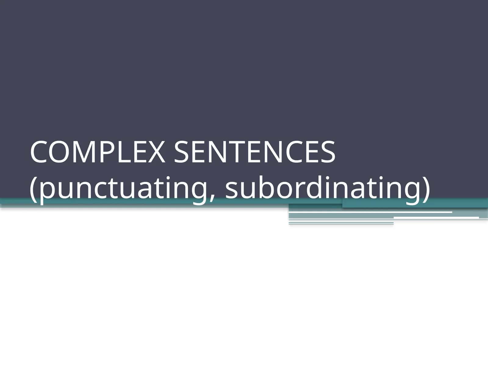 Subordination