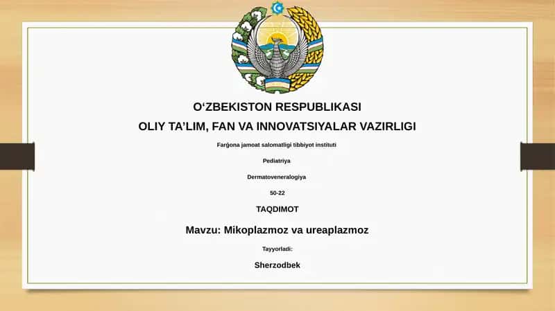 Mikoplazmoz va ureaplazmoz